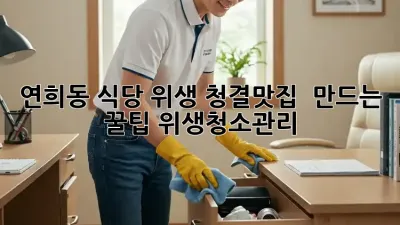 연희동 식당 위생, 청결맛집 ✨ 만드는 꿀팁! #위생청소관리