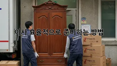 이사, 효율적으로 준비하는 방법!