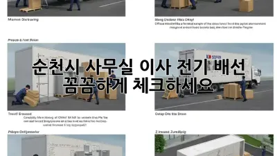 순천시 사무실 이사? 전기 배선 꼼꼼하게 체크하세요!